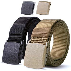 Nylon Military Tactical Men Belt 2 Pack Webbing Canvas Outdoor Web Belt